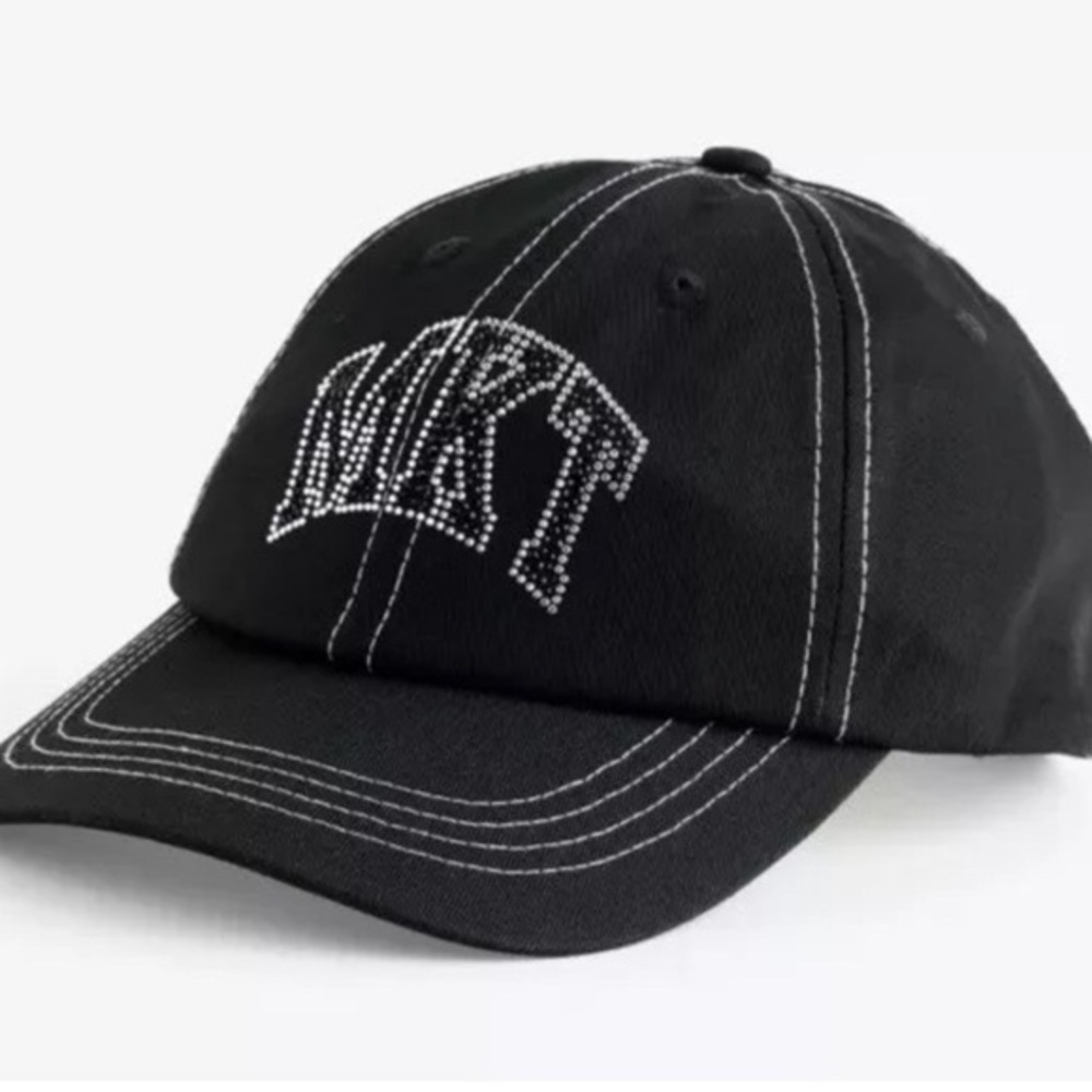 Market Rhinestone Arc Paneled Hat